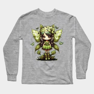 Goblincore Y2k Grunge Aesthetic Anime Kawaii Butterfly Girl Long Sleeve T-Shirt